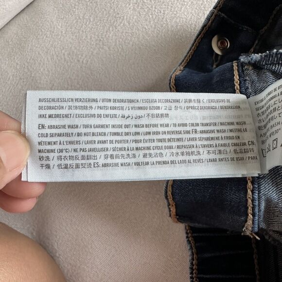 Abercrombie Kids Girls Pull-on Jean Legging Size 11/12 Slim Burgundy Stripe B31 - Picture 6 of 7